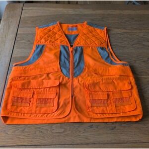 Master Sportsman Orange Fishing Hunting Outdoors Rugged Gear Vest Men's XL